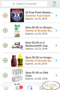 Kroger Digital Coupons Screen