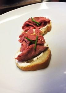 bristish beef canape