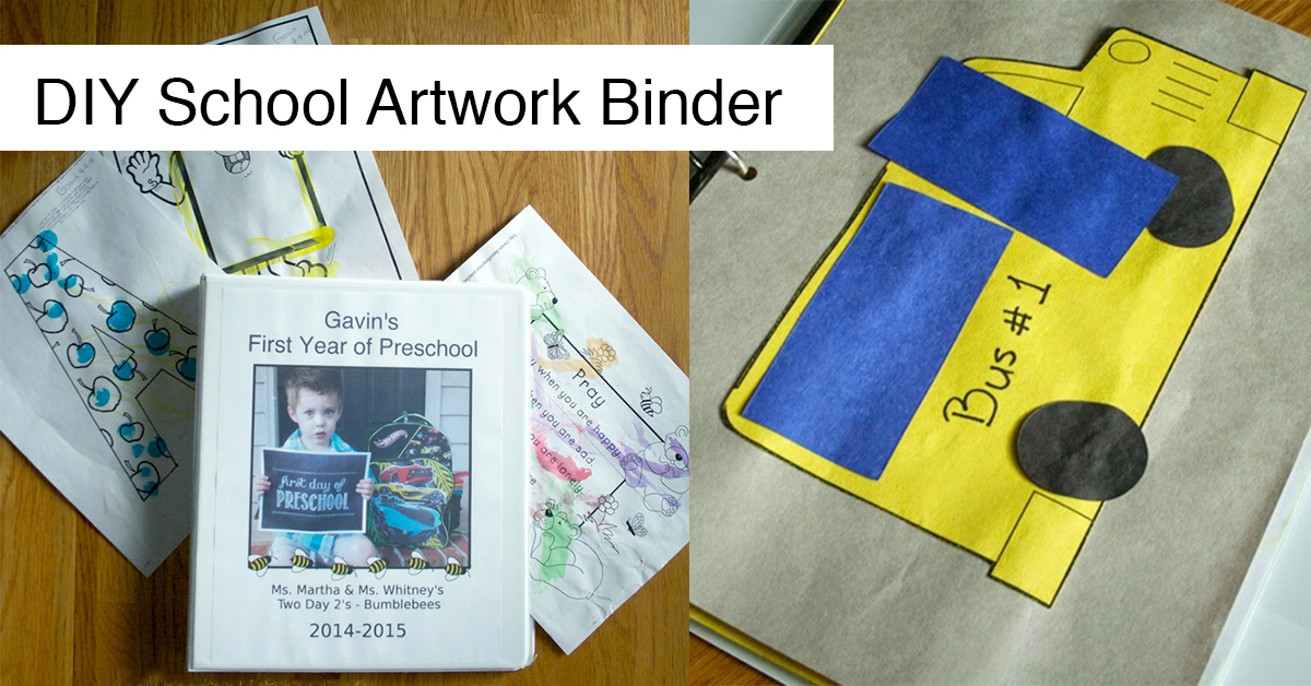 DIY School Artwork Binder - My Atlanta Moms Club